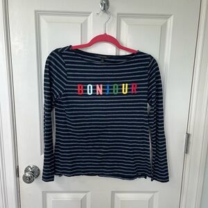 Banana republic striped shirt womens small bonjour